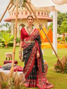 elora Ethnic Motif Printed Silk Cotton Patola Saree