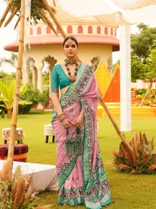 elora Ethnic Motif Printed Silk Cotton Patola Saree