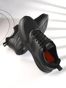 HRX by Hrithik Roshan Men Black Mesh Running Shoes