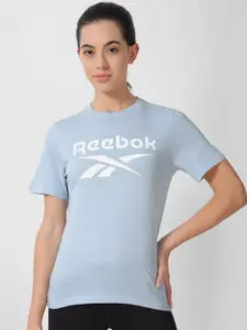 Reebok Brand Logo Printed Pure Cotton T-Shirt