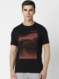 Van Heusen Abstract Printed Slim Fit Casual T-shirt