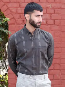 Tistabene New Checked Button-Down Collar Cotton Casual Shirt