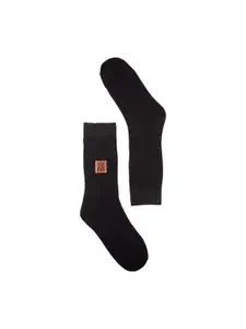 The Tie Hub Men Ribbed Calf-Length Socks
