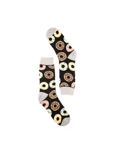 The Tie Hub Men Donuts Patterned Calf Length Socks