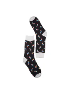 The Tie Hub Patterned Calf-Length Cotton Socks