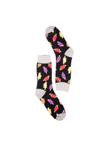 The Tie Hub Men Ice Cream Patterned Calf-Length Socks