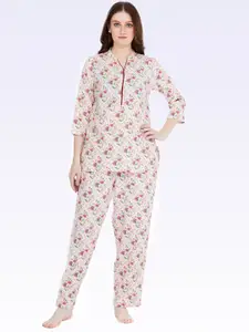 MAYSIXTY Women Peach-Coloured Night suit