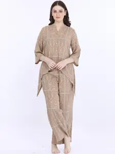 MAYSIXTY Women Brown Night suit
