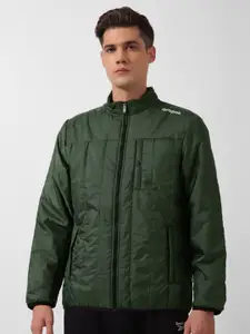 Reebok Washed Hooded Crop Denim Jacket