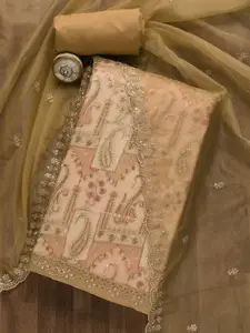 Koskii Ethnic Motifs Embroidered Unstitched Dress Material