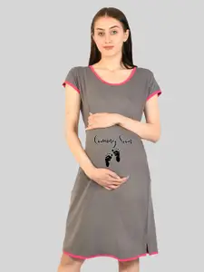 SillyBoom Printed Maternity T-shirt Night Dress
