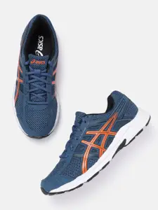 ASICS Men Woven Design Round-Toe GEL-CONTEND 4B+ Running Shoes with Brand Logo Detail