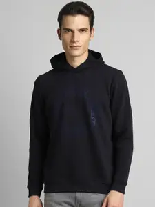SIMON CARTER LONDON Typography Printed Hooded Long Sleeves Pullover Sweatshirt