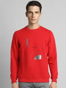 SIMON CARTER LONDON Typography Printed Round Neck Long Sleeves Pullover Sweatshirt
