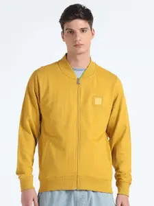 Flying Machine Mock Collar Front-Open Sweatshirt