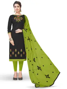 MANVAA Floral Embroidered Unstitched Dress Material