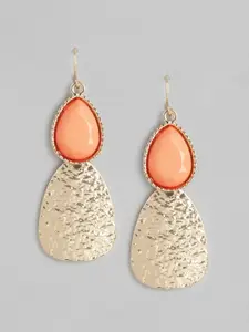 Forever New Gold-Plated Teardrop Shaped Drop Earrings