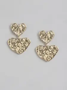 Forever New Gold-Plated Heart Shaped Drop Earrings