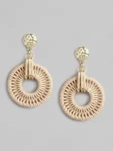 Forever New Gold-Plated Circular Drop Earrings
