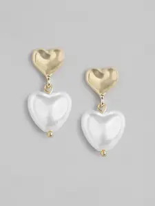 Forever New Gold-Plated Heart Shaped Drop Earrings