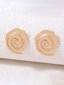 VAGHBHATT Gold-Toned Circular Studs Earrings