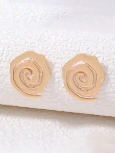 VAGHBHATT Gold-Plated Circular Studs Earrings