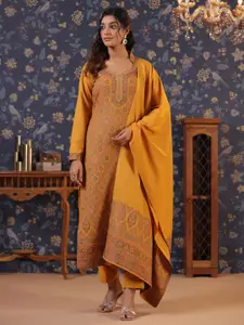 House of Pataudi Woven-Design Unstitched Dress Material