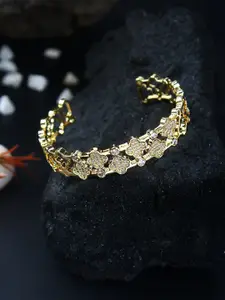 Stylecast X KPOP Gold-Toned Gold-Plated Cuff Bracelet
