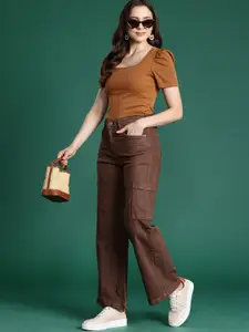 DressBerry Women Straight Fit Coloured Jeans