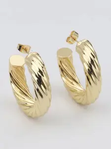 ZIVOM Gold-Plated Circular Half Hoop Earrings