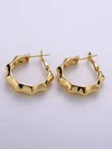 ZIVOM Gold-Plated Circular Hoop Earrings