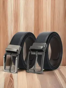 CRUSSET Men Set of 2 Reversible Formal Belts