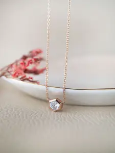 MANNASH Rose Gold Sterling Silver Rose Gold-Plated Handcrafted Necklace
