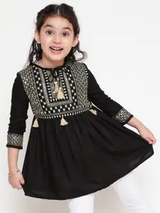BAESD Girls Ethnic Motifs Embroidered Sequinned Kurti