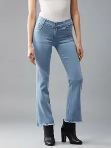 The Roadster Lifestyle Co. Women Bootcut Clean Look Mid-Rise Stretchable Jeans