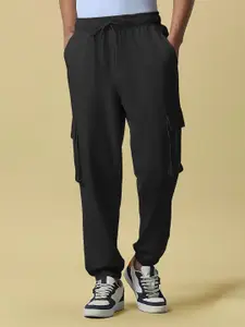 Maniac Men Relaxed Loose Fit Cotton Cargo Joggers