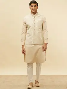 Manyavar Woven Design Jacquard Brocade Nehru Jacket