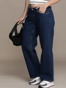 Calvin Klein Jeans Women Pure Cotton Baggy Low-Rise Light Fade Jeans