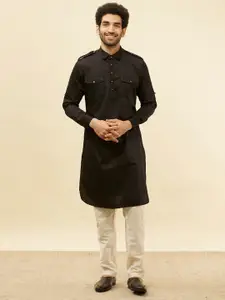 Manyavar Shirt Collar Pathani Kurta