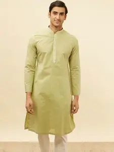 Manyavar Abstract Printed Thread Work Regular Pure Cotton Kurta with Pyjamas