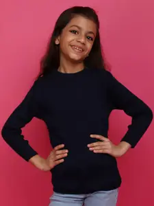 V-Mart Girls Round Neck Acrylic Sweater