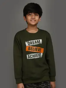 V-Mart Boys Typography Printed Sweatshirt