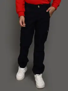 V-Mart Boys Mid Rise Cotton Cargos Trousers