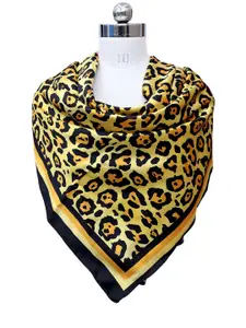Leeza Store Animal Printed Satin Scarf