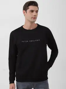 Peter England Casuals Typography Printed Crew Neck Pullover Sweatshirt