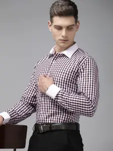 Van Heusen Pure Cotton Slim Fit Checked Formal Shirt