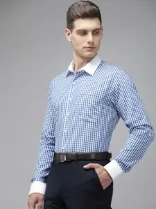 Van Heusen Pure Cotton Slim Fit Checked Formal Shirt