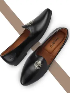 FAUSTO Men Embroidered Slip-On Lightweight Mojaris