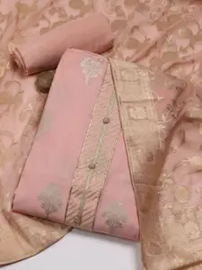 Meena Bazaar Ethnic Motifs Woven Designed Unstitched Dress Material