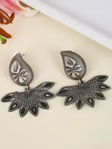 Designbox Contemporary Oxidised Drop Earrings